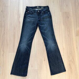 7 For All Mankind Kimmie Bootcut Jeans Dark Wash Stretch Mid Rise 26
